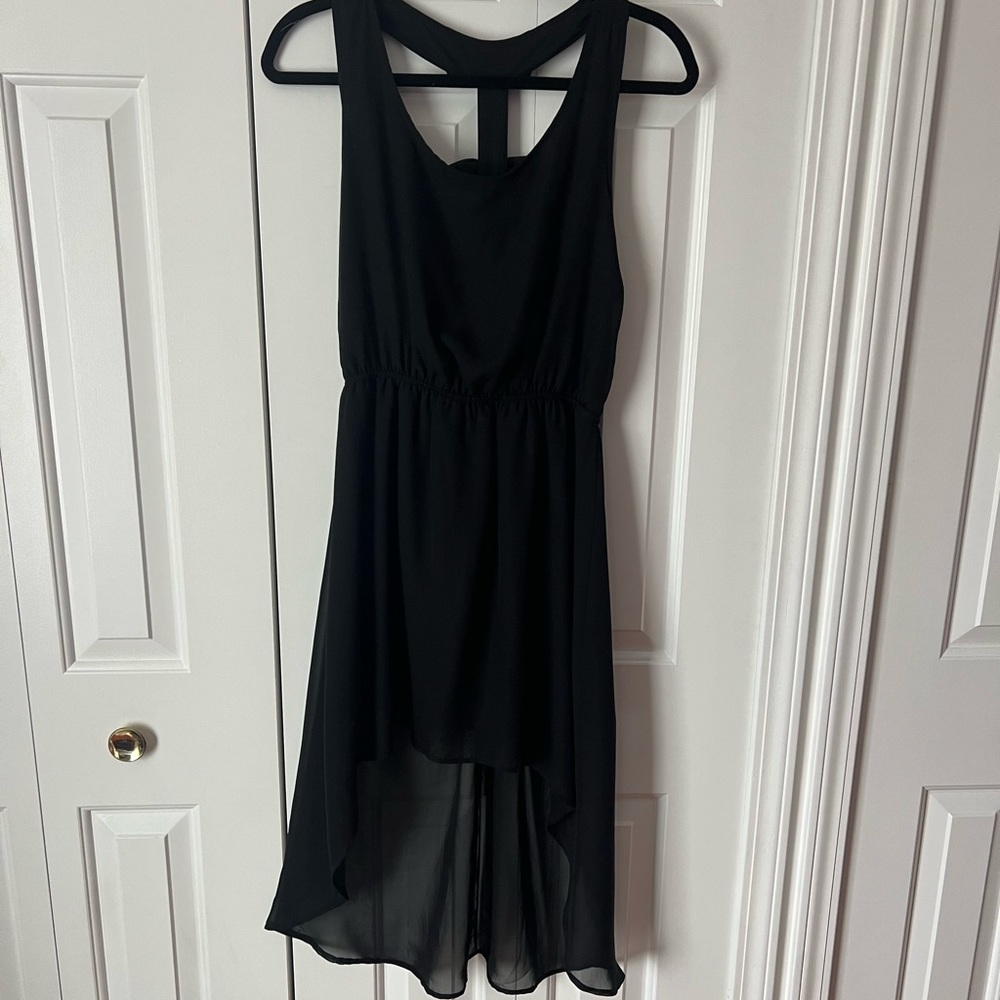 Black asymmetrical dress